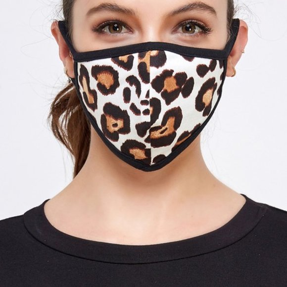 Boutique Six Accessories - Reusable Cheetah Leopard Print Mask